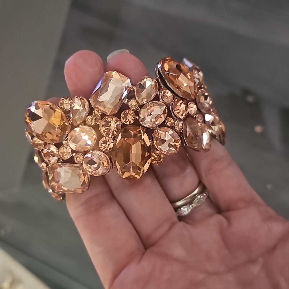Vintage Pink Rosegold Crystal Braclet